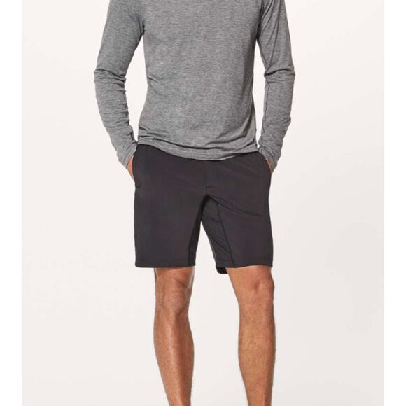 Men Lululemon T.H.E. Short Linerless 9" Tapered Fit Black Size Extra Large - Picture 1 of 8